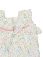 Baby Girl's Hoppy Garden Cotton Dress & Bloomers Set