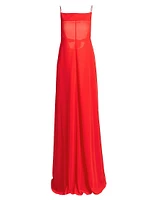 Febe Open-Back Gown