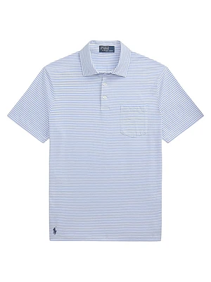 Standard-Fit Striped Lisle Polo Shirt