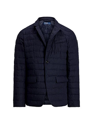 Quilted Linen Down Jacket