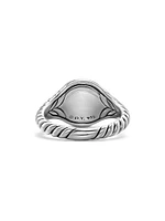 Sculpted Cable Pinky Ring Sterling Silver, 10MM