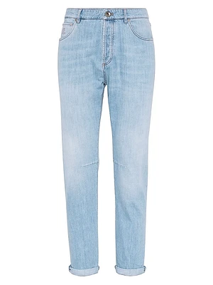 Lightweight Denim Leisure Fit Five Pocket Jeans