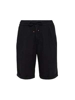 Garment Dyed Bermuda Shorts Linen Gabardine