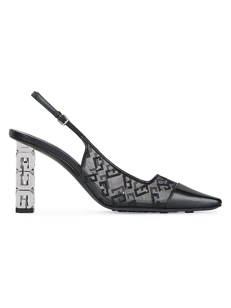 G Cube Slingback Pumps Monogram 72 Mesh