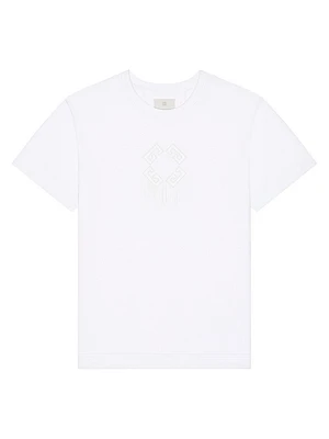 T-Shirt Cotton Monogram 72 with Lace and Fringe