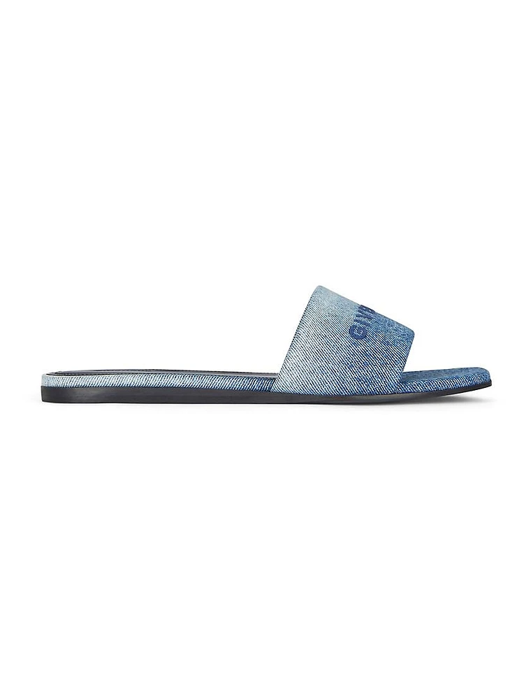4G Flat Mules Gradient Denim