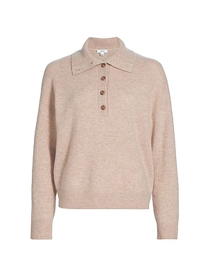 Wool-Cashmere Polo Sweater