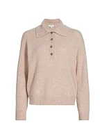 Wool-Cashmere Polo Sweater