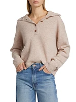Wool-Cashmere Polo Sweater