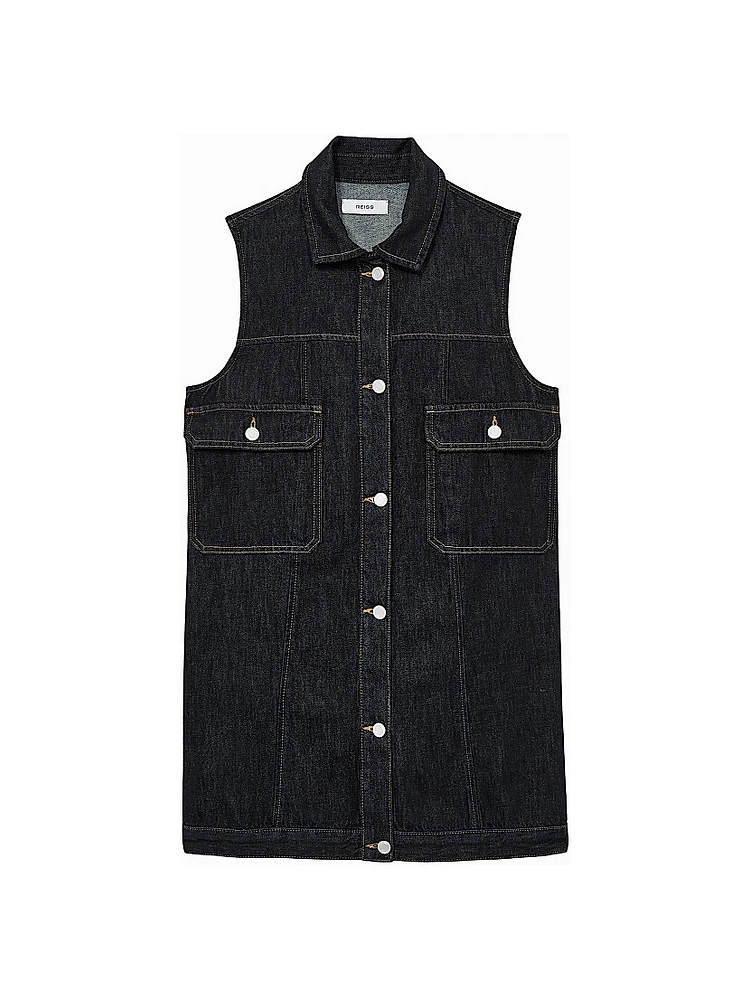 Sleeveless Denim Minidress