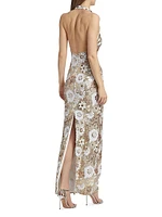 Tiffany Floral Sequin Gown