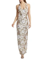 Tiffany Floral Sequin Gown
