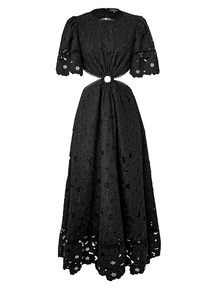 South Hampton Jaylen Guipure Lace Midi-Dress