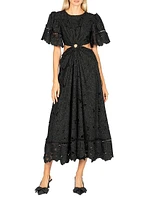 South Hampton Jaylen Guipure Lace Midi-Dress