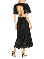 South Hampton Jaylen Guipure Lace Midi-Dress