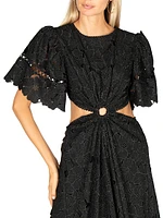 South Hampton Jaylen Guipure Lace Midi-Dress