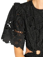 South Hampton Jaylen Guipure Lace Midi-Dress