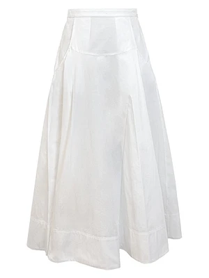 Bridge Hampton Paloma Cotton Poplin Midi-Skirt