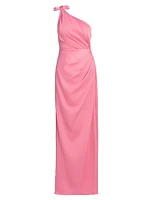 Alexis Crepe One-Shoulder Gown