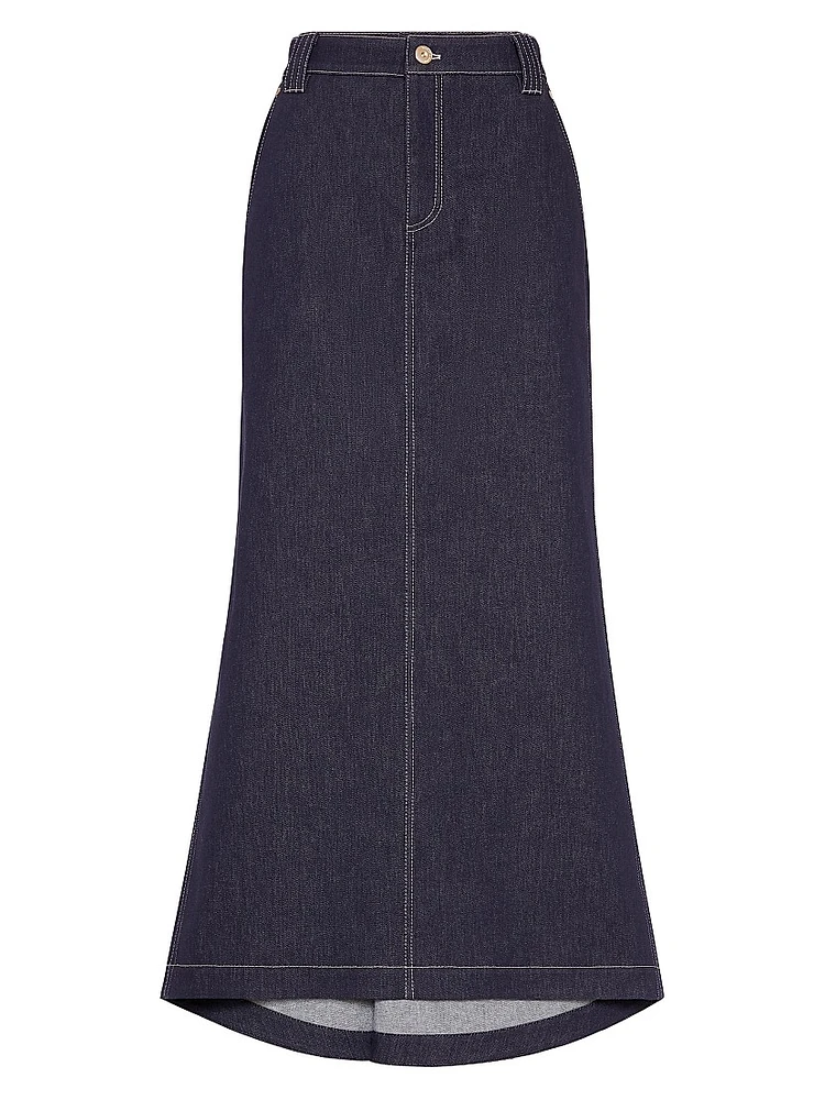 Comfort No Fade Denim Skirt with Monili