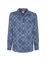 Cotton Paisley Twill Easy Fit Shirt