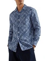Cotton Paisley Twill Easy Fit Shirt