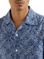 Cotton Paisley Twill Easy Fit Shirt