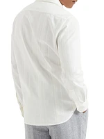 Jacquard Stripe Easy Fit Shirt with Chest Pockets