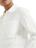 Jacquard Stripe Easy Fit Shirt with Chest Pockets