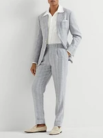Jacquard Stripe Easy Fit Shirt with Chest Pockets