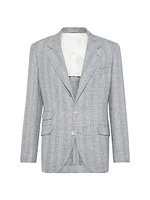 Textured Stripe Diagonal Deconstructed Cavallo Blazer