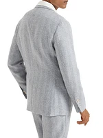 Textured Stripe Diagonal Deconstructed Cavallo Blazer