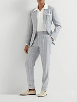 Textured Stripe Diagonal Deconstructed Cavallo Blazer