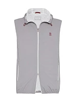 Bonded Nylon Hooded Vest with Logo