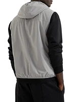 Bonded Nylon Hooded Vest with Logo