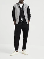 Bonded Nylon Hooded Vest with Logo