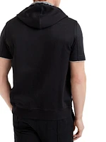 Double Cloth Vest with Zipper and Hood