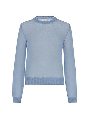 Mohair and Wool Sweater with Monili