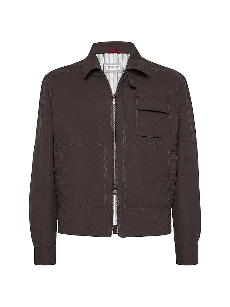 Water Resistant Techno Cotton Gabardine Jacket