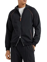 Techno Cotton French Terry Hooded Sweatshirt