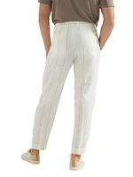 Wide Chalk Stripe Leisure Fit Trousers
