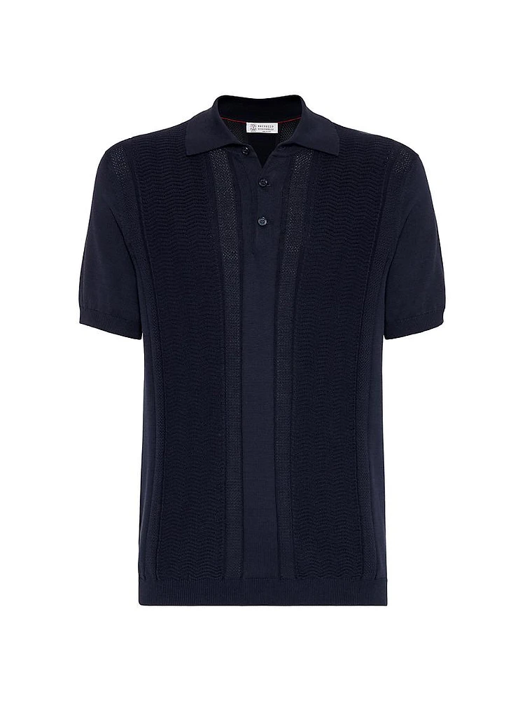 Cotton Knit Polo Shirt