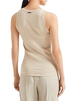 Stretch Cotton Ribbed Jersey Top