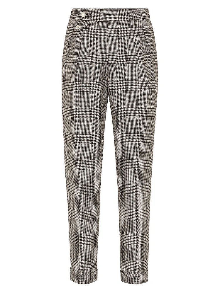 Prince of Wales Diagonal Leisure Fit Trousers
