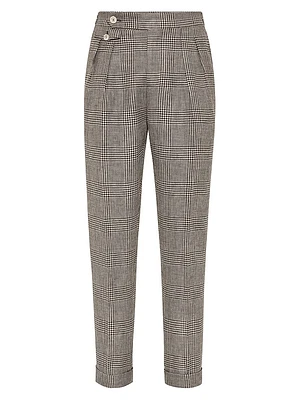 Prince of Wales Diagonal Leisure Fit Trousers