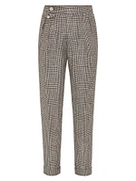 Prince of Wales Diagonal Leisure Fit Trousers