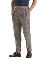 Prince of Wales Diagonal Leisure Fit Trousers