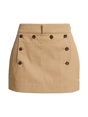Elli Button-Front Miniskirt