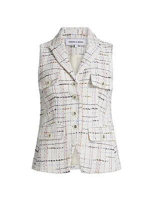 Benny Tweed Button-Front Vest