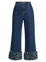 Petal Ethel Embellished Denim Crop Jeans